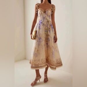 NWT Marbella Purple And White Floral Dress